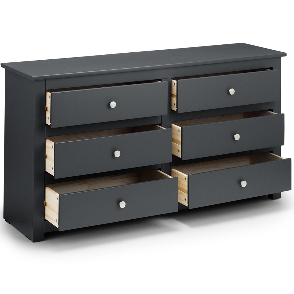 Julian Bowen Radley 6 Drawer Anthracite Chest of Drawers Image 4