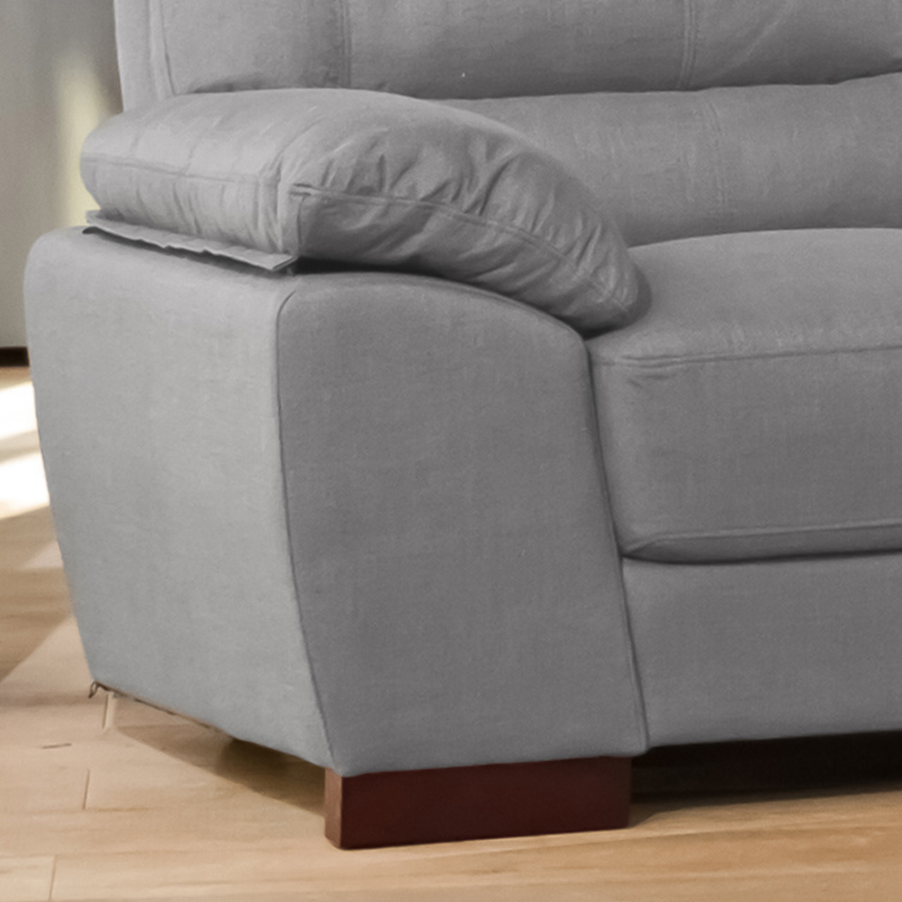 Westbrook 2 Seater Grey Textured Fabric Sofa Image 3