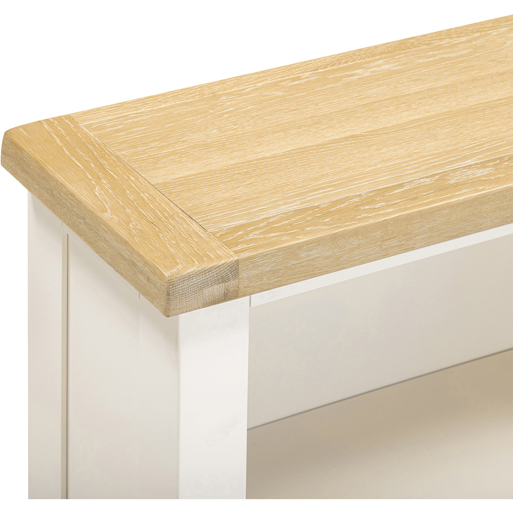 Seconique Windsor 2 Shelf Ivory and Oak Low Bookcase Image 6