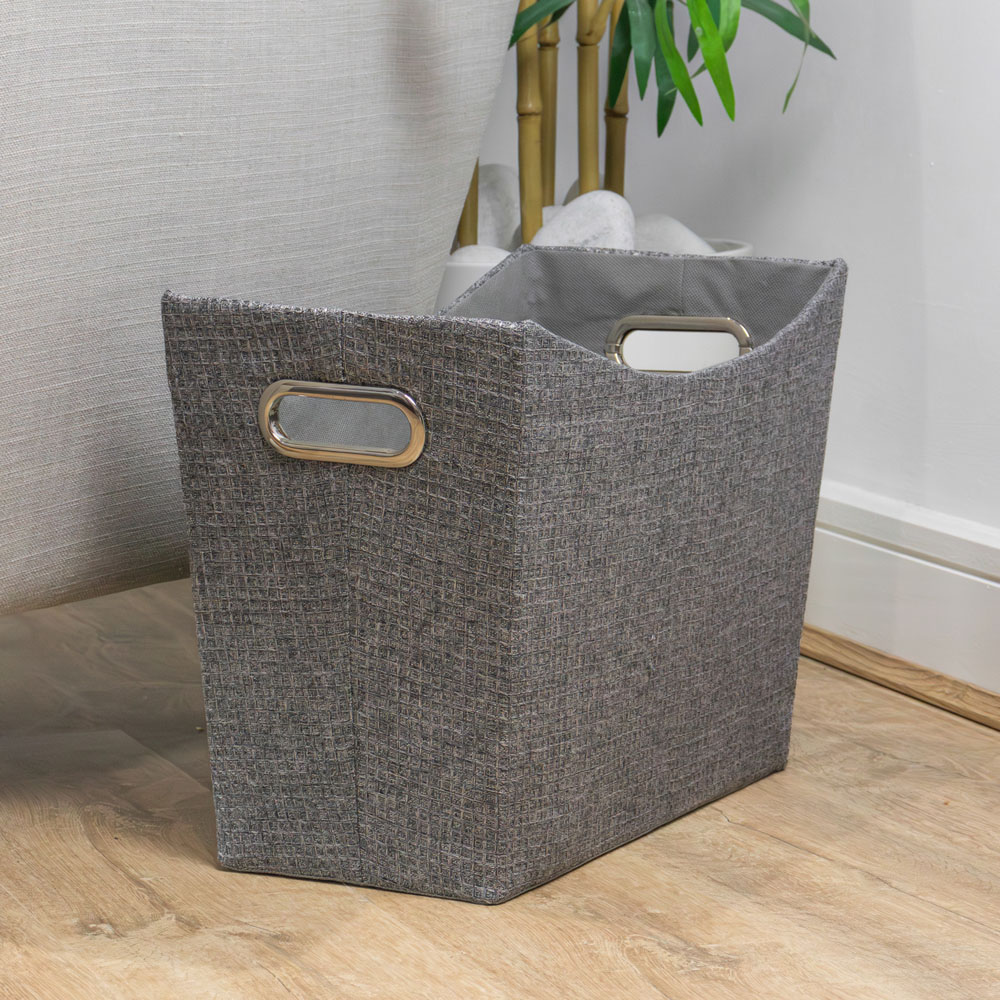 JVL Chroma Grey Magazine Storage Holder Image 2
