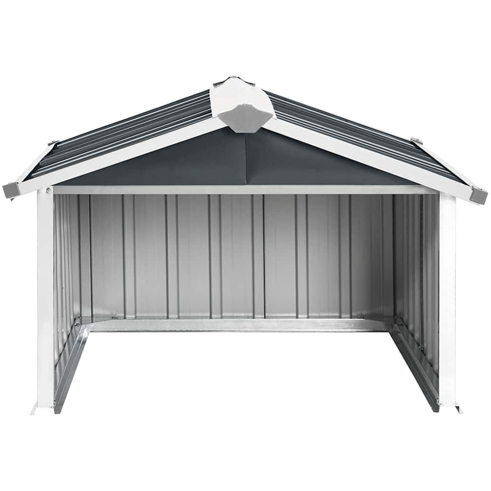 vidaXL 3 x 3.2ft Anthracite Galvanised Steel Apex Garden Lawnmower Shed Image 3