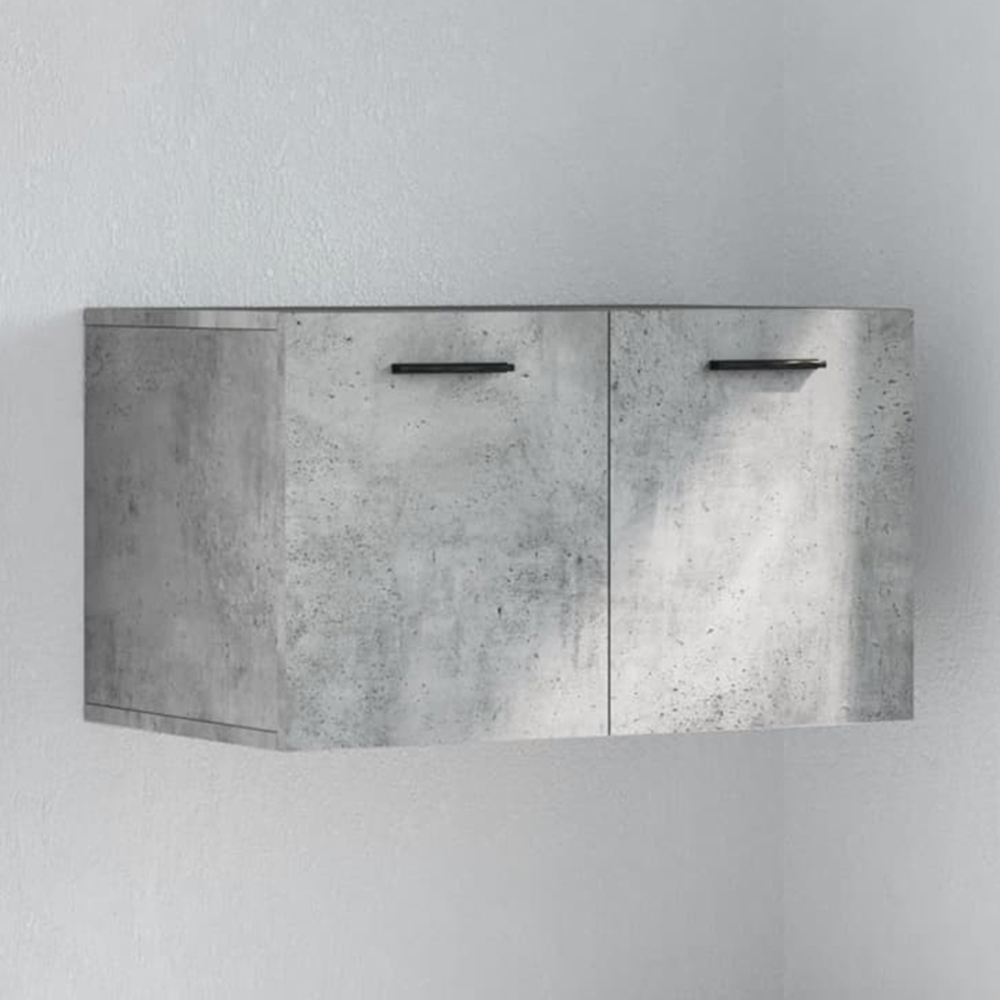 vidaXL 2 Door Concrete Grey Wall Cabinet Image 1