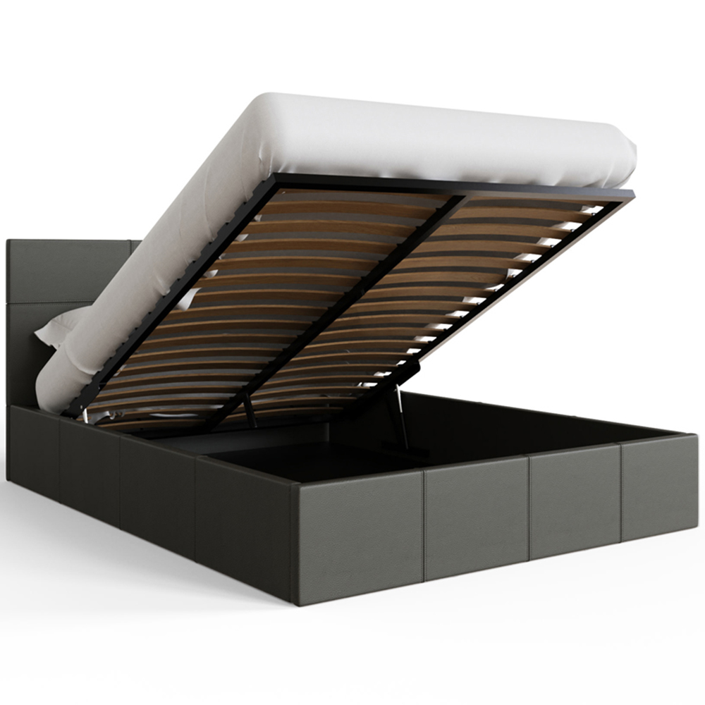 GFW Small Double Grey End Lift Ottoman Bed Image 6