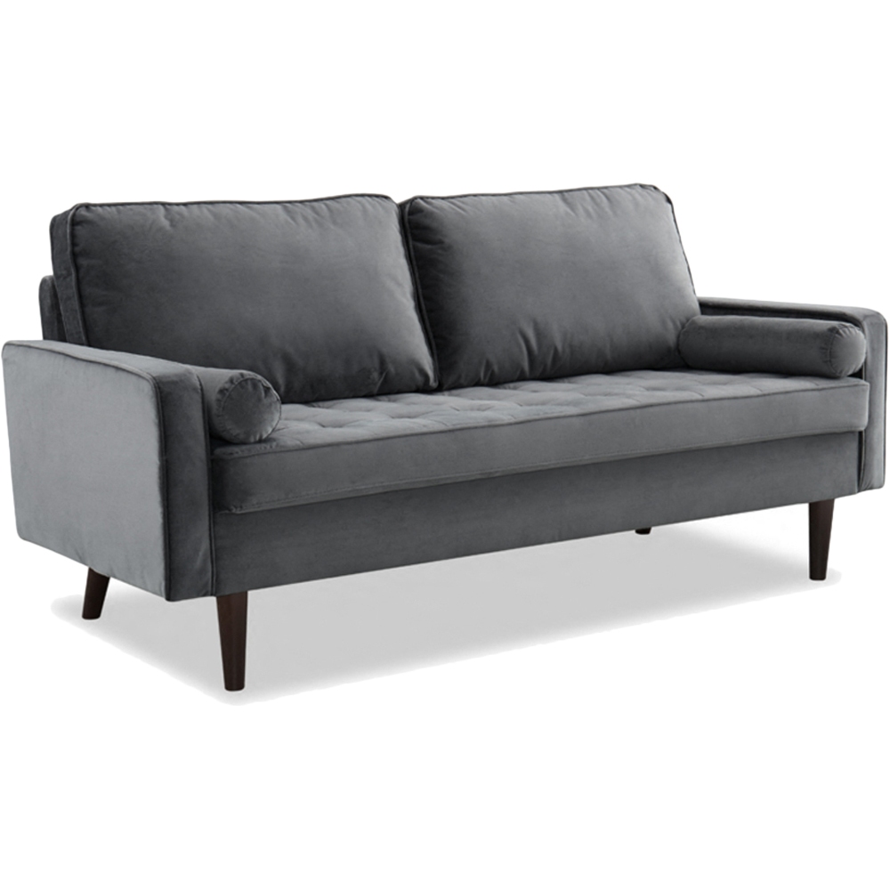 Home Detail Scott 3 Seater Grey Velvet Sofa Image 2