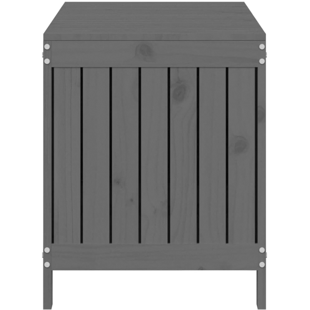 vidaXL 60 x 115 x 49cm Grey Pine Wood Garden Storage Box Image 6