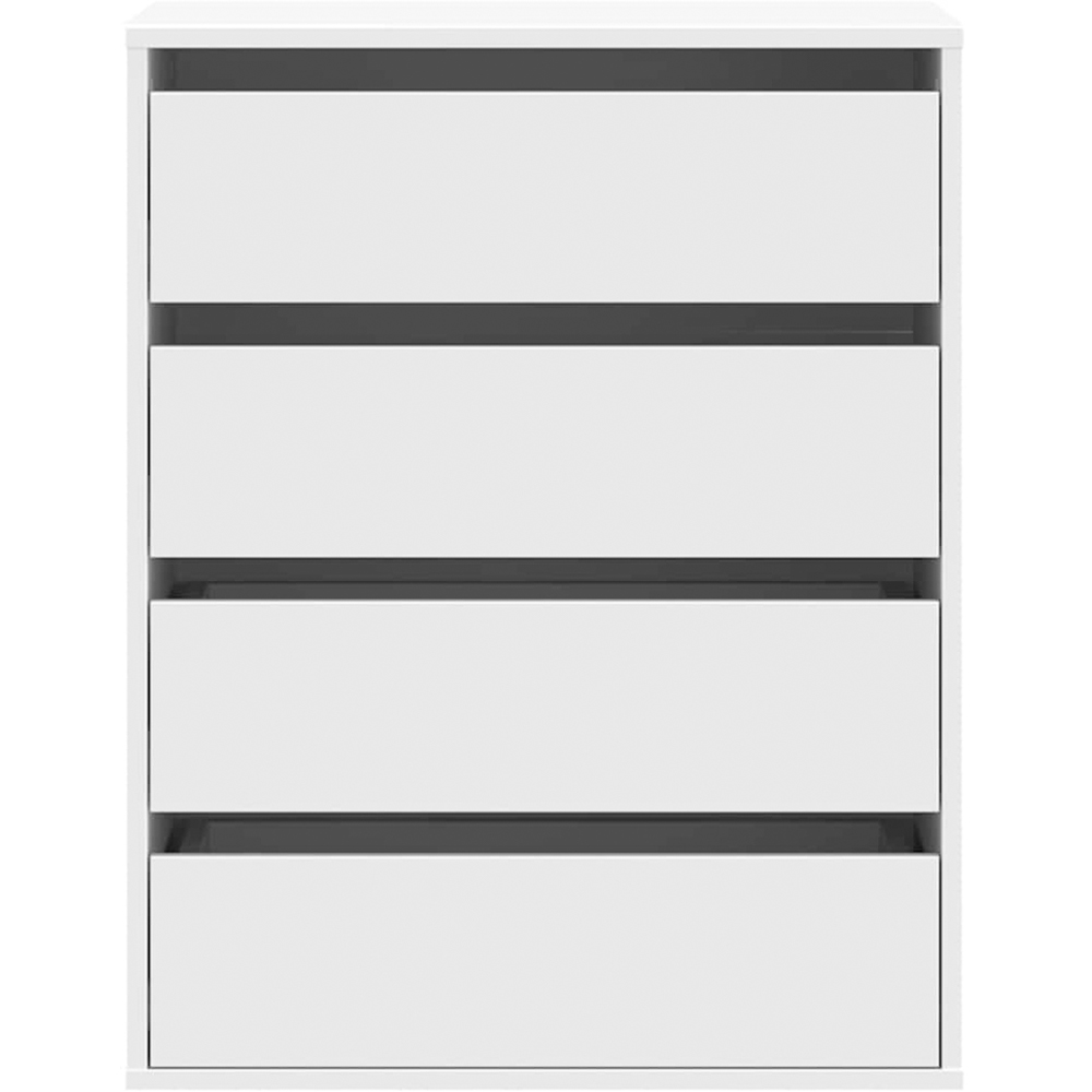 vidaXL 4 Drawer White Wooden Chest of Drawers Image 3