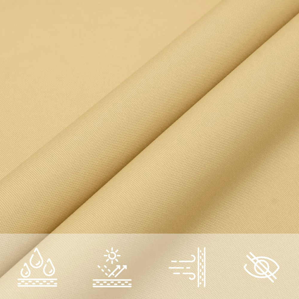 vidaXL Yellow Triangular Sun Shade Sail 5 x 5 x 6m Image 7