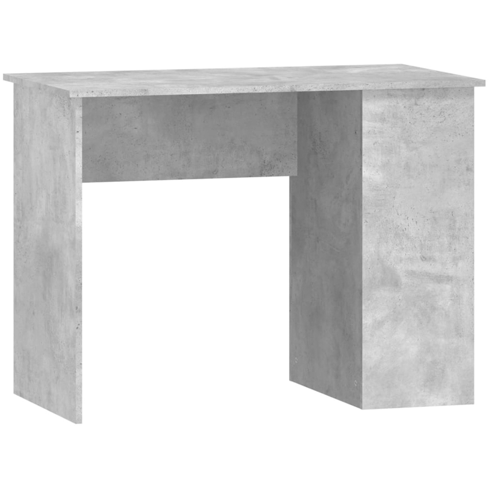 vidaXL 2 Shelf Study Desk Concrete Grey Image 2