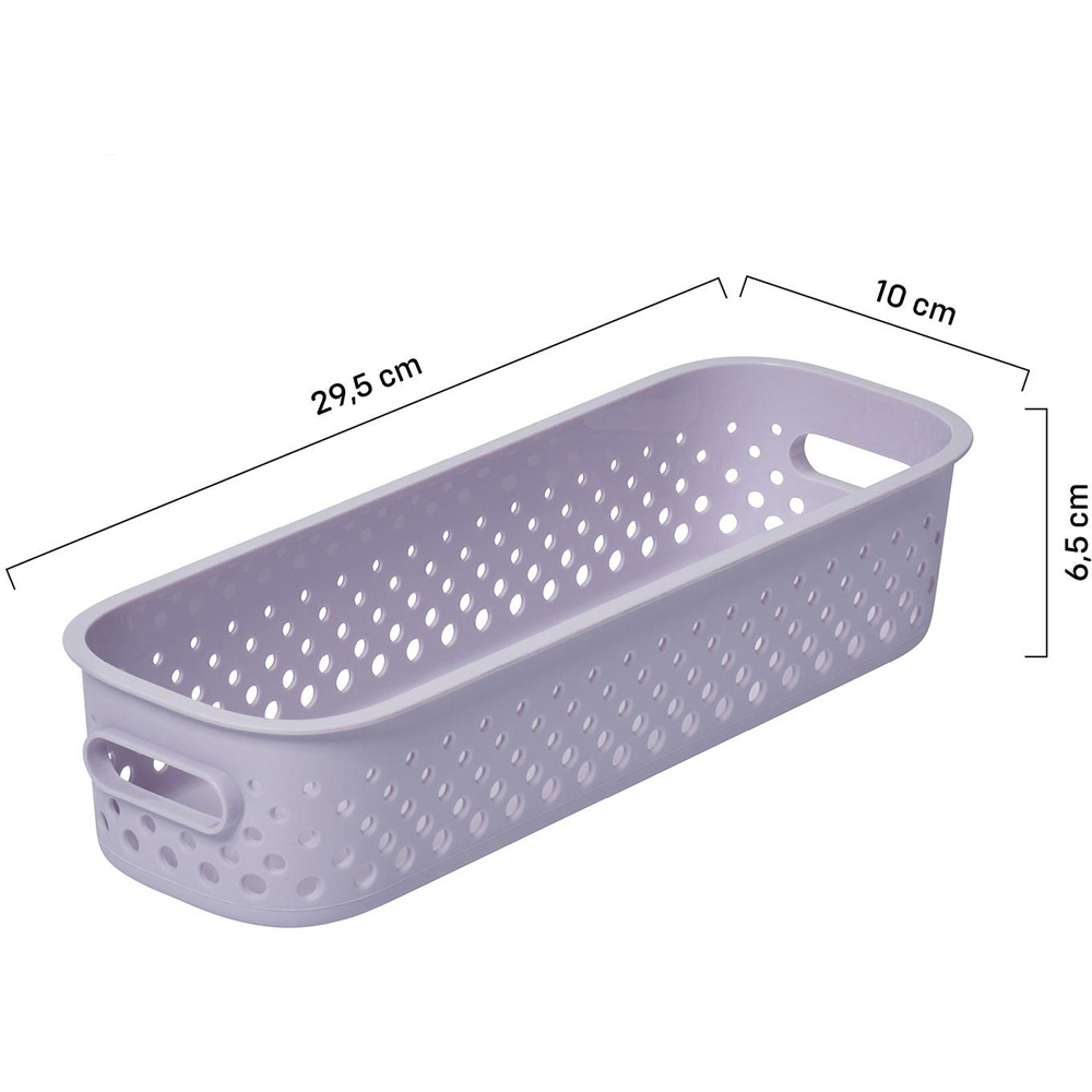 SmartStore Essence Lavender Slim Organiser Storage Basket 1.3L 3 Pack Image 9