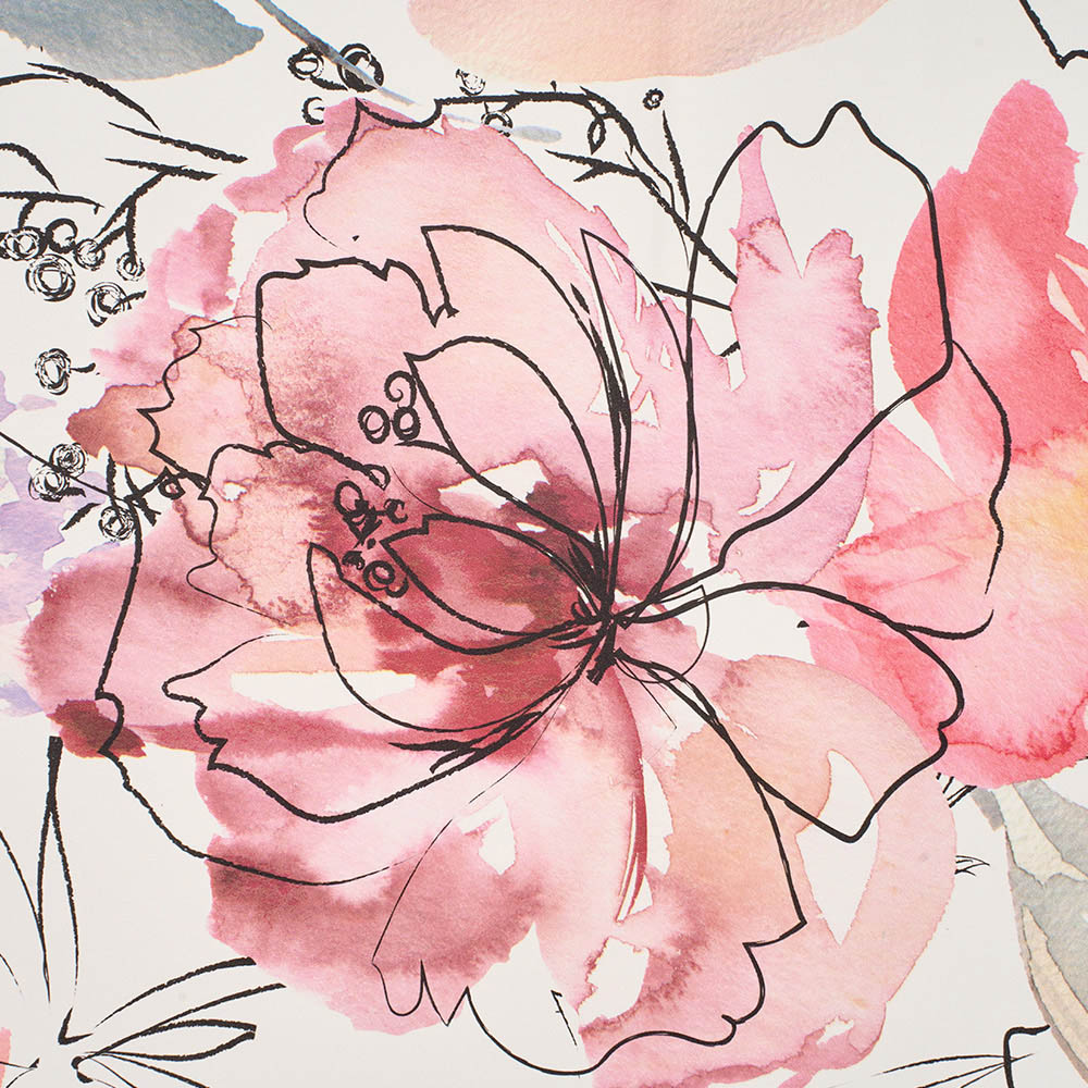 Living and Home Floral Pattern Pink Peel and Stick Wallpaper Image 6