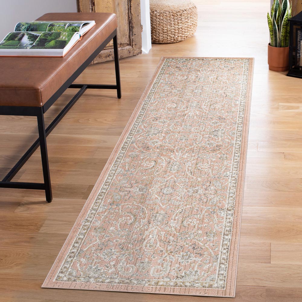 Desire Rugs Maia Coral Floral Non Slip Rug 160 x 240cm Image 5