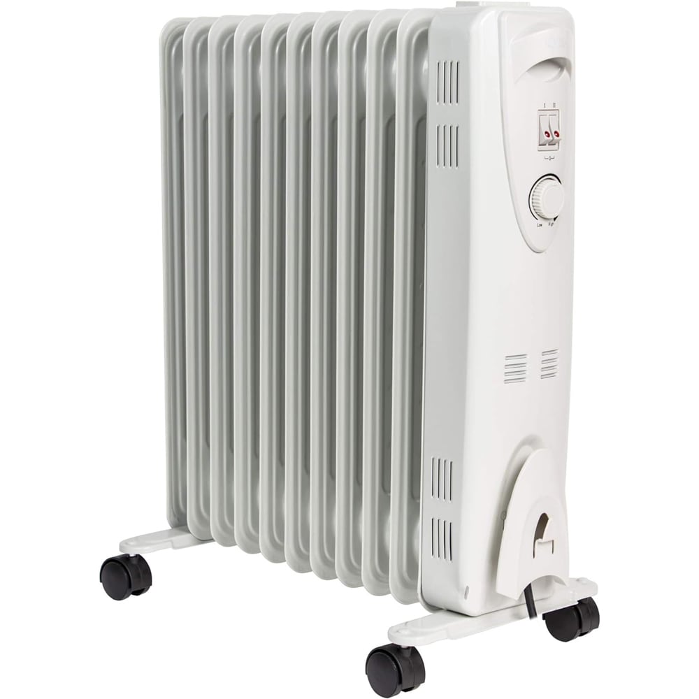 Mylek White Oil Filled Heater with Adjustable Thermostat 2500W Image 1