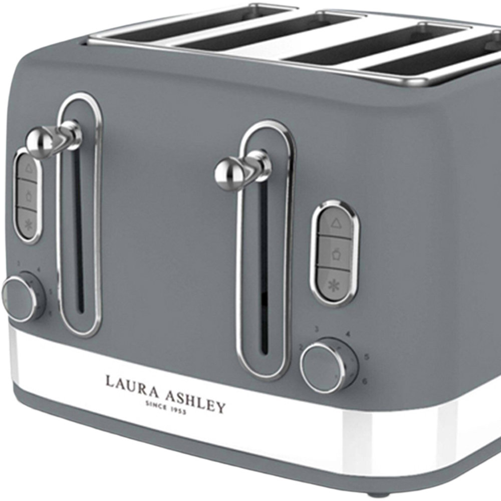 Laura Ashley VQSBT842LADSUK Dark Slate 4 Slice Toaster Image 2