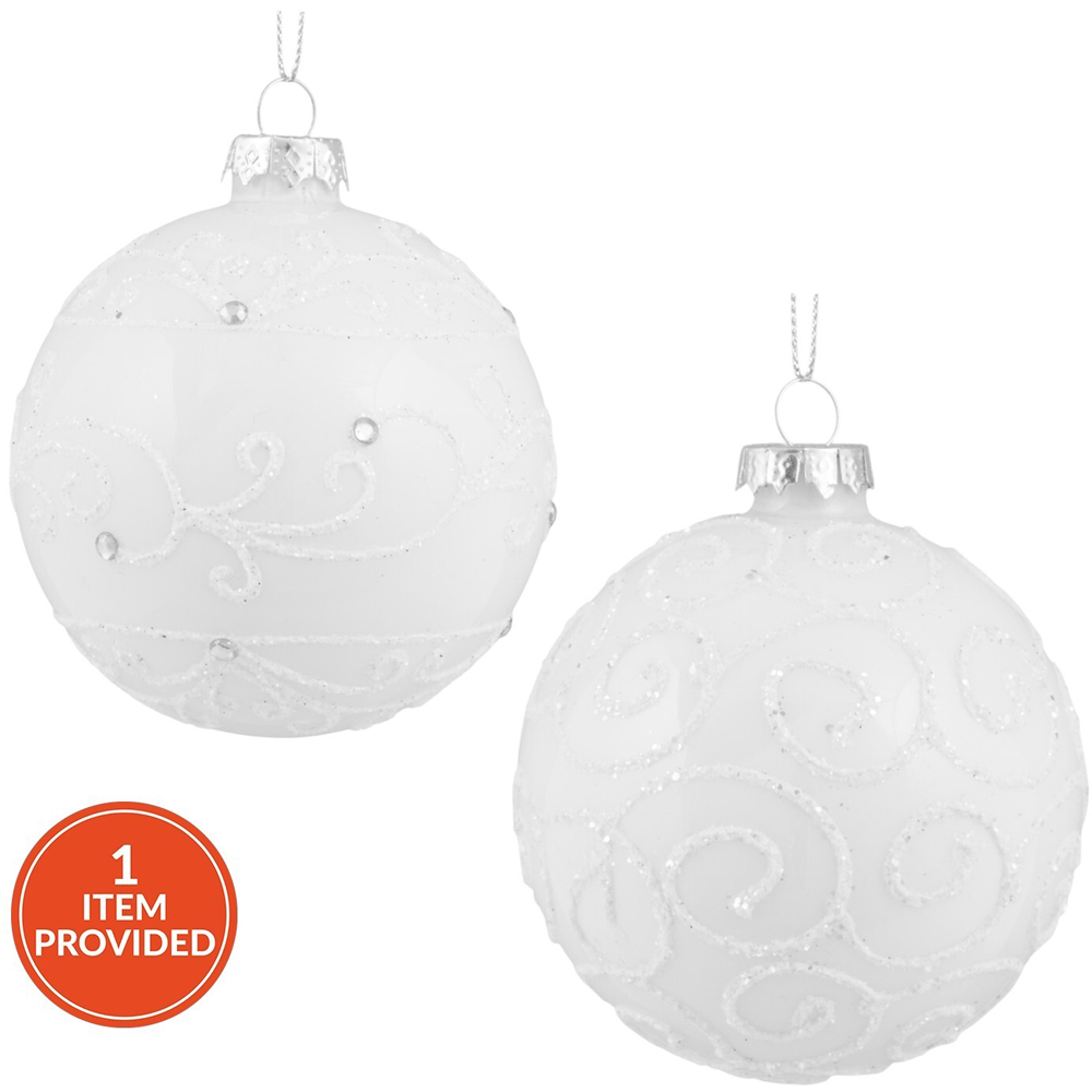 Glitter Swirly Bauble Image 1