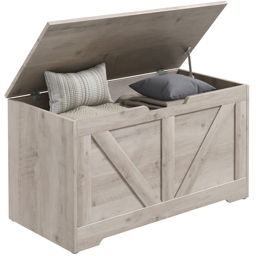 HOMCOM Grey Storage Trunk 80cm Image 2