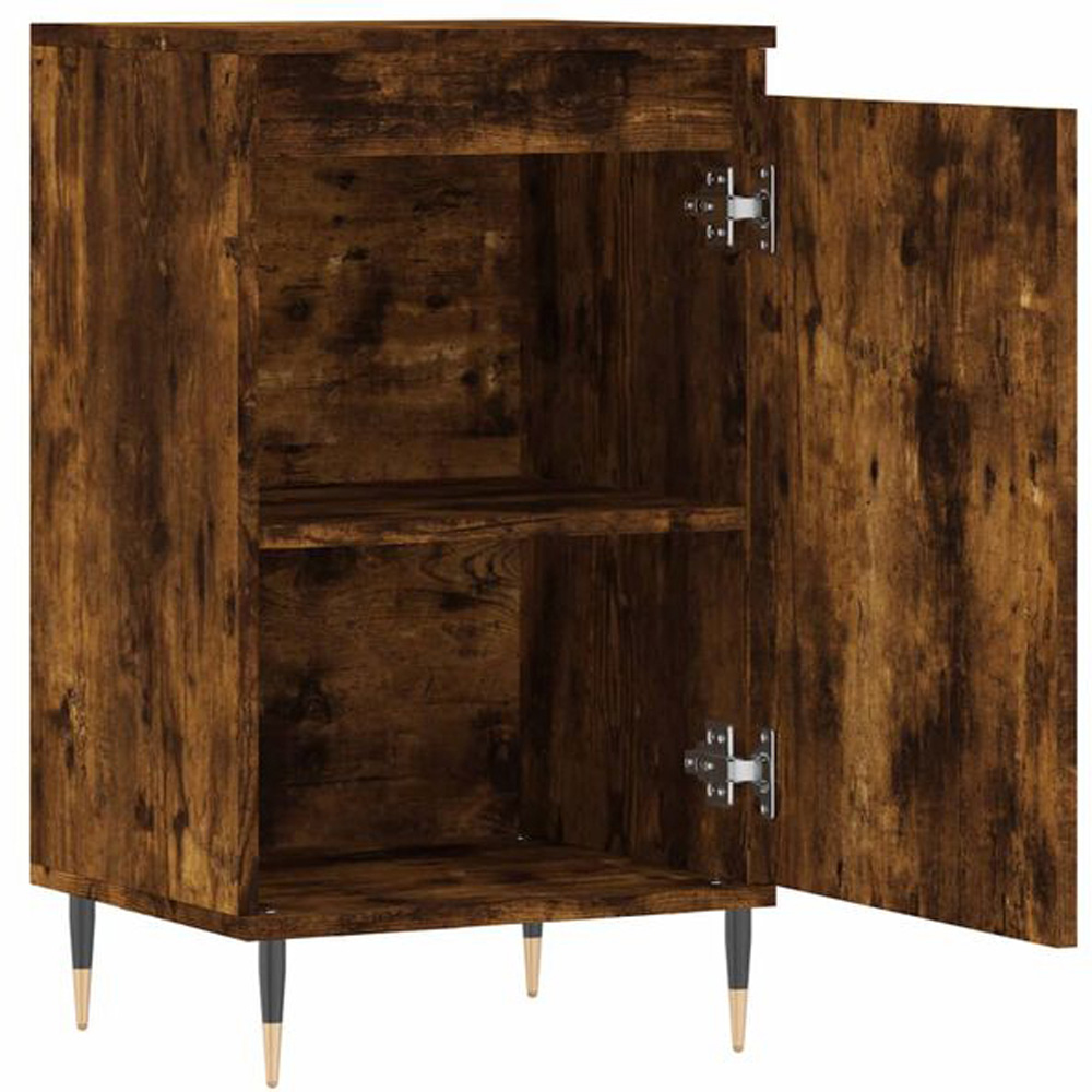 vidaXL Single Door Smoked Oak Sideboard Image 4