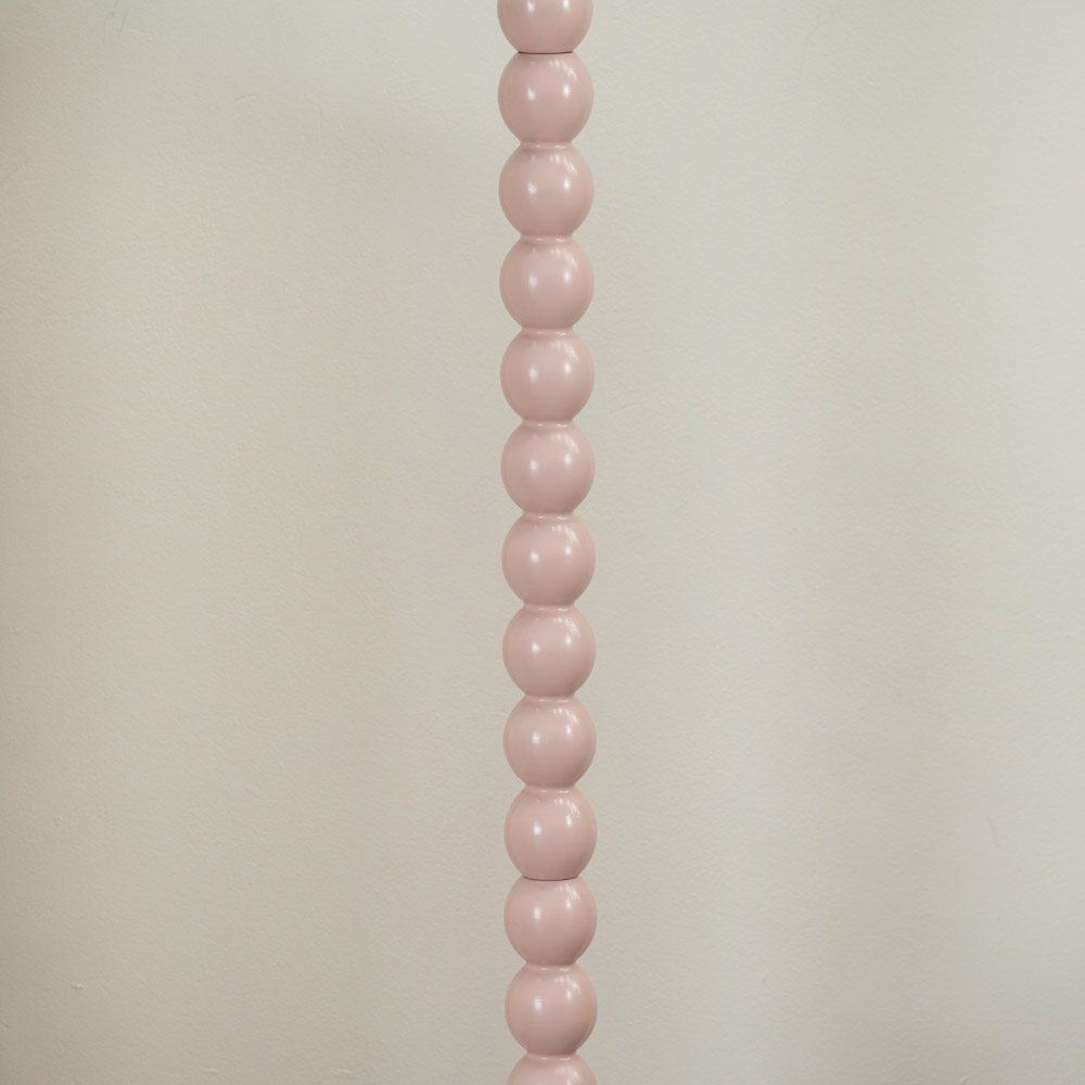 ValueLights Bobbins Green Scallop Shade Rose Pink LED Floor Lamp Image 4