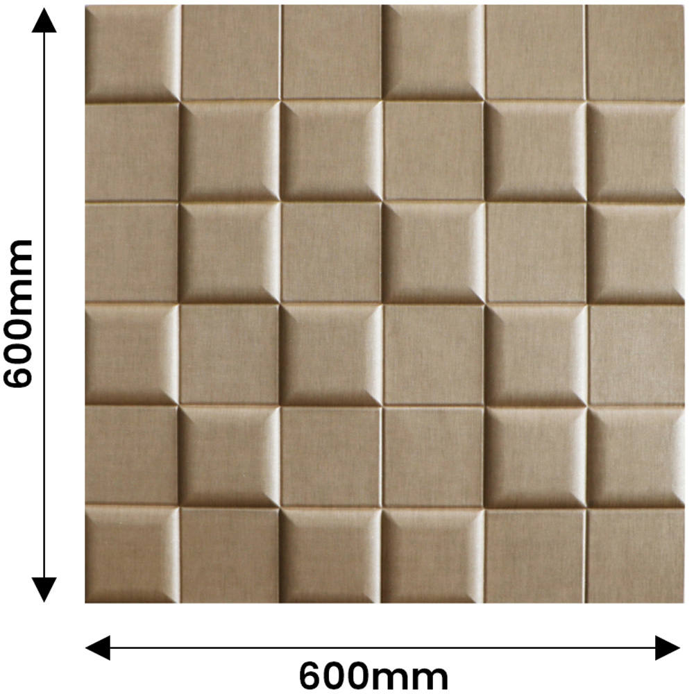 Britwall Cube Artistic Realm 3D PU Leather Wall Panel 600 x 600mm 4 Pack Image 6