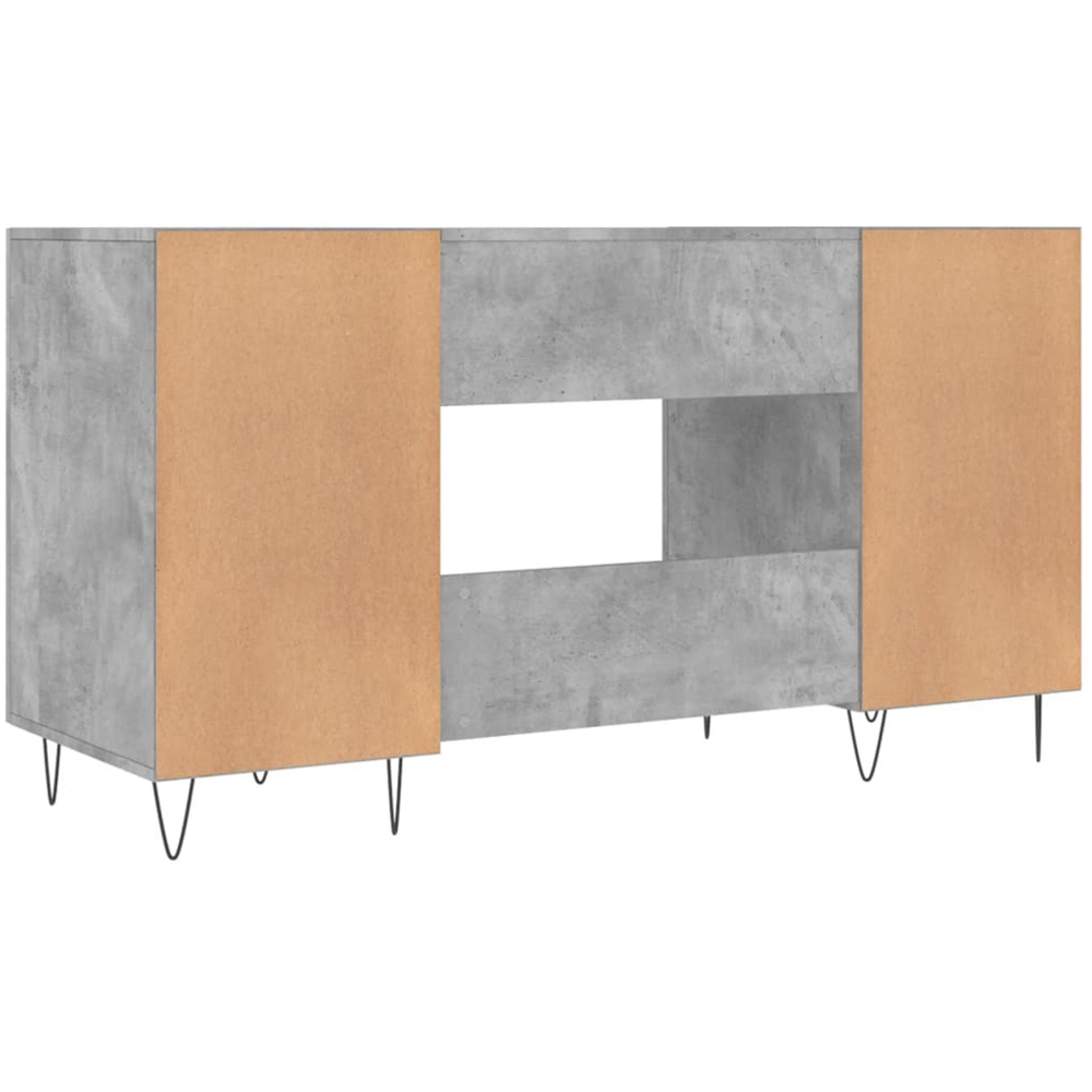 vidaXL 2 Door Computer Desk Concrete Grey Image 8