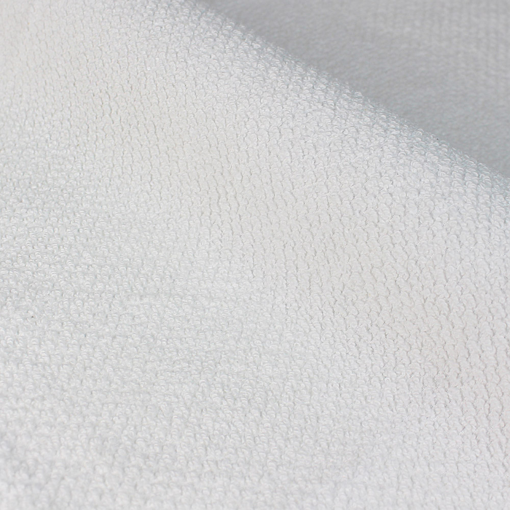 furn. Textured Cotton White Bath Towel Image 3