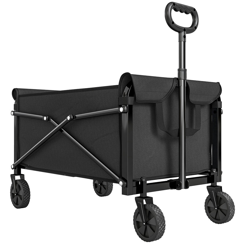 Outsunny 81L Black Folding Festival Trolley Image 1