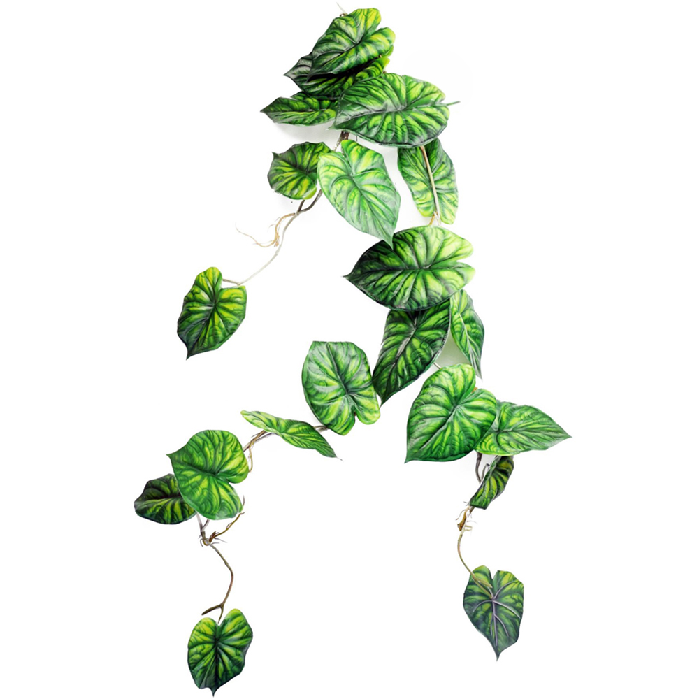 Leaf Green Trailing Alocasia Dragon Scale Hanging Artificial Plant 4ft Image 1