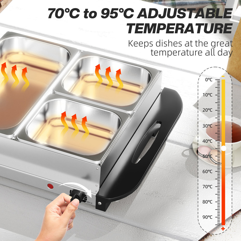 HOMCOM 800-214V70SR 4.5L Electric Food Warmer Image 6