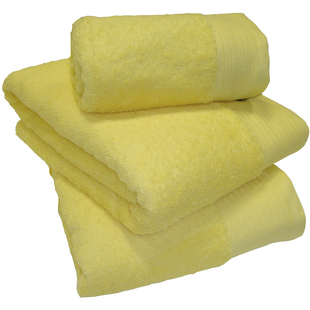 Rapport Home Chatsworth Super Soft and Absorbent Cotton Yellow Bath Sheet Image 1