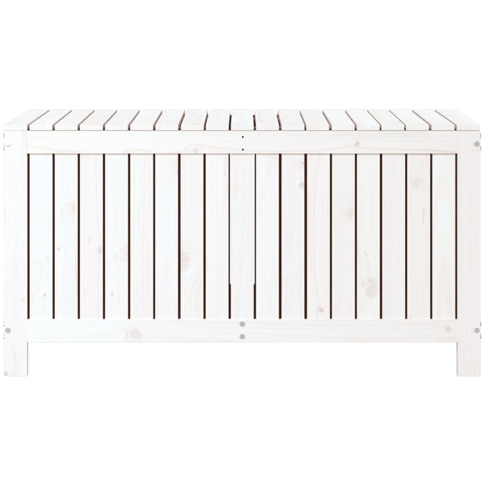 vidaXL 64 x 121 x 55cm White Pine Wood Garden Storage Box Image 5