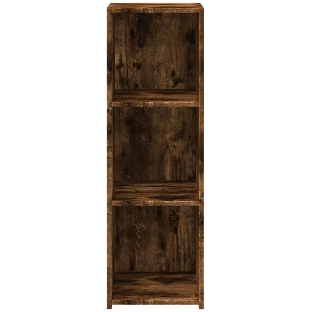 vidaXL 3 Shelf Smoked Oak Compact Sideboard Image 4