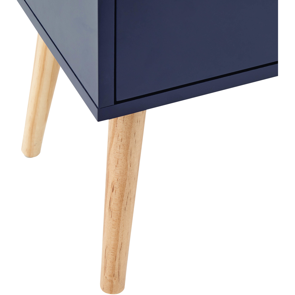 GFW Nyborg 2 Drawer Nightshadow Blue Bedside Table Set of 2 Image 6