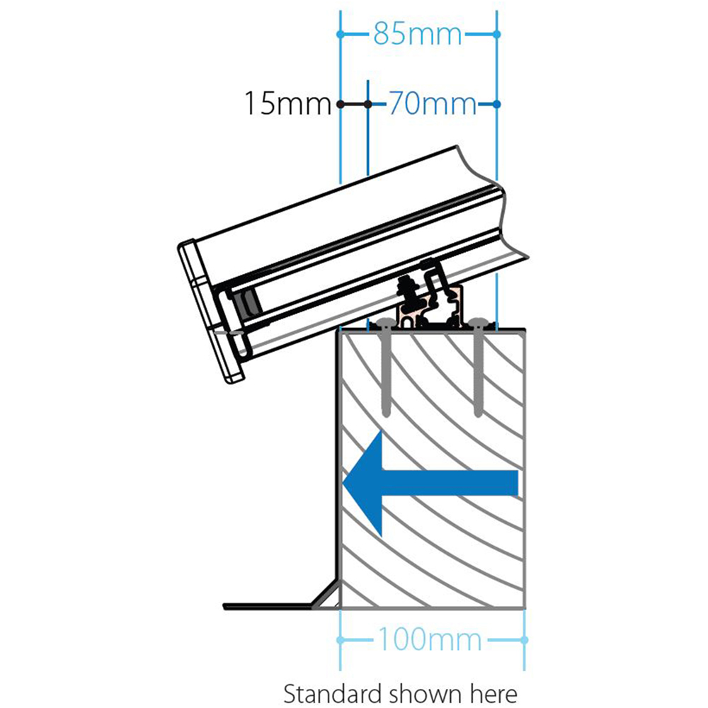Crystal Aluminium  Skylight Roof Black Ext White Int 1500mmx1000mm Image 4