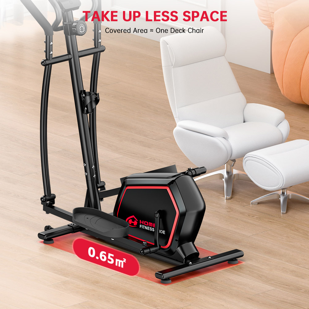 Rattrix E200 Black 16-Level Magnetic Resistance Elliptical Machine Image 8