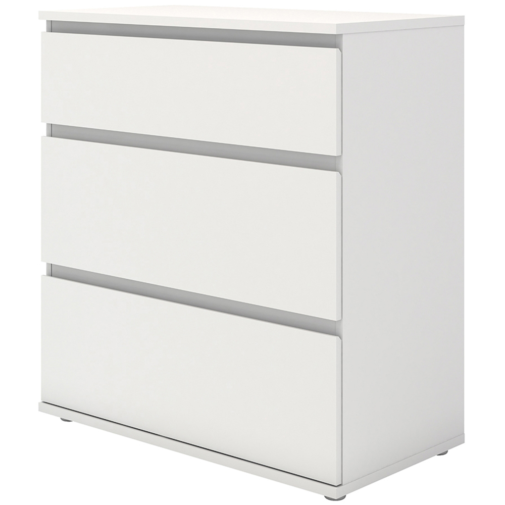 Florence Nova 3 Drawer White Chest of Drawers Image 3