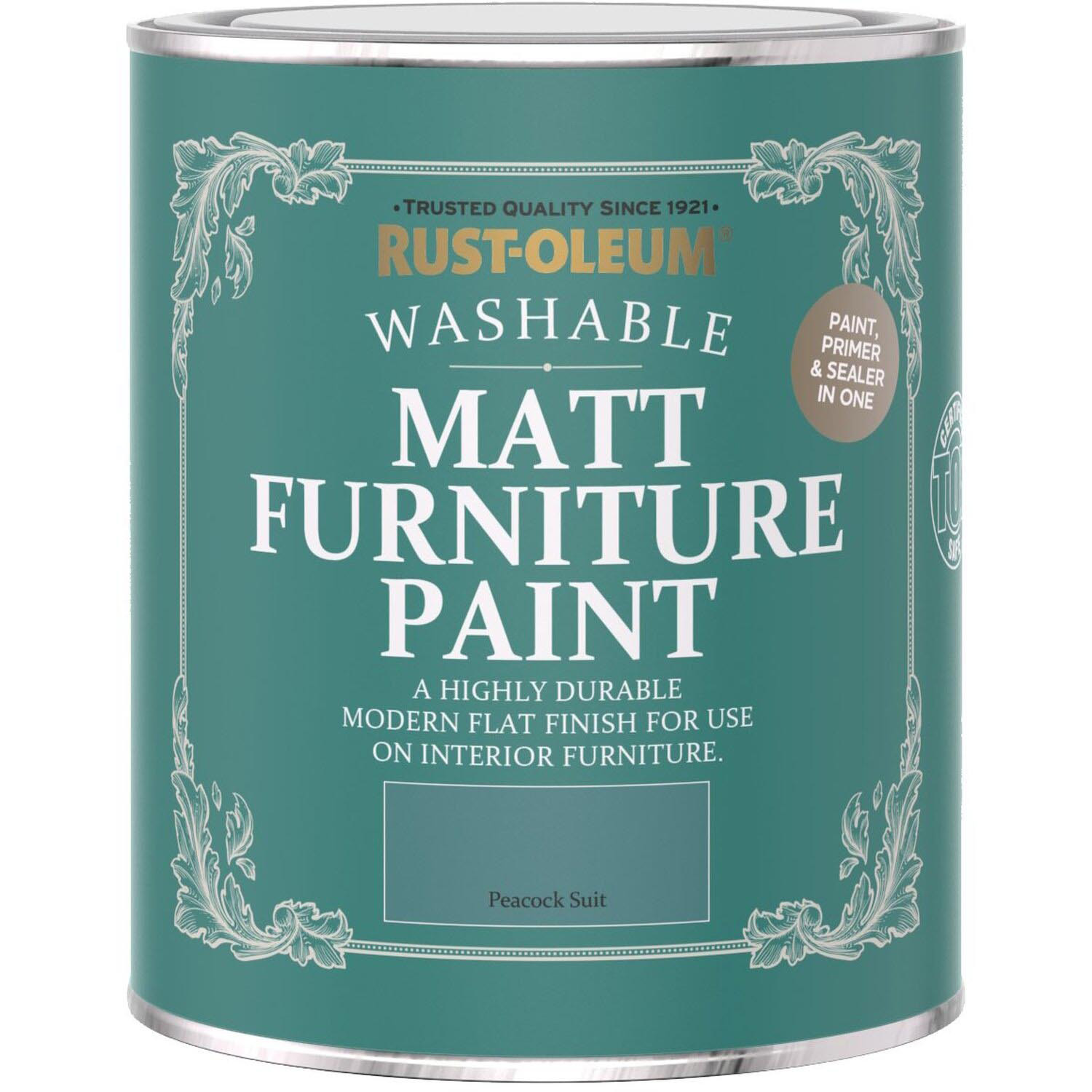 Rust-Oleum Peacock Suit Matt Furniture Paint 750ml Image 2
