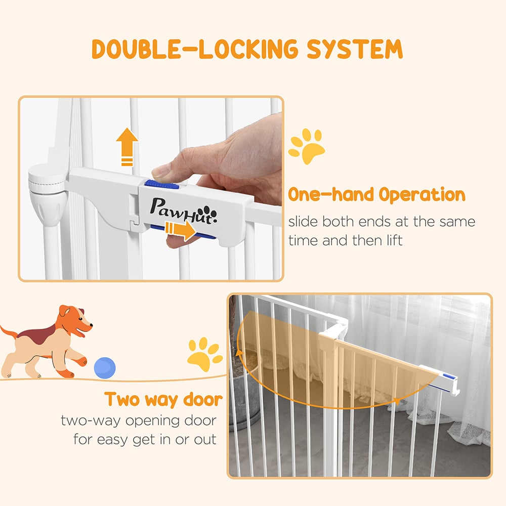 PawHut 6 Panel 2 in 1 Medium Dog Pet Playpen Image 6