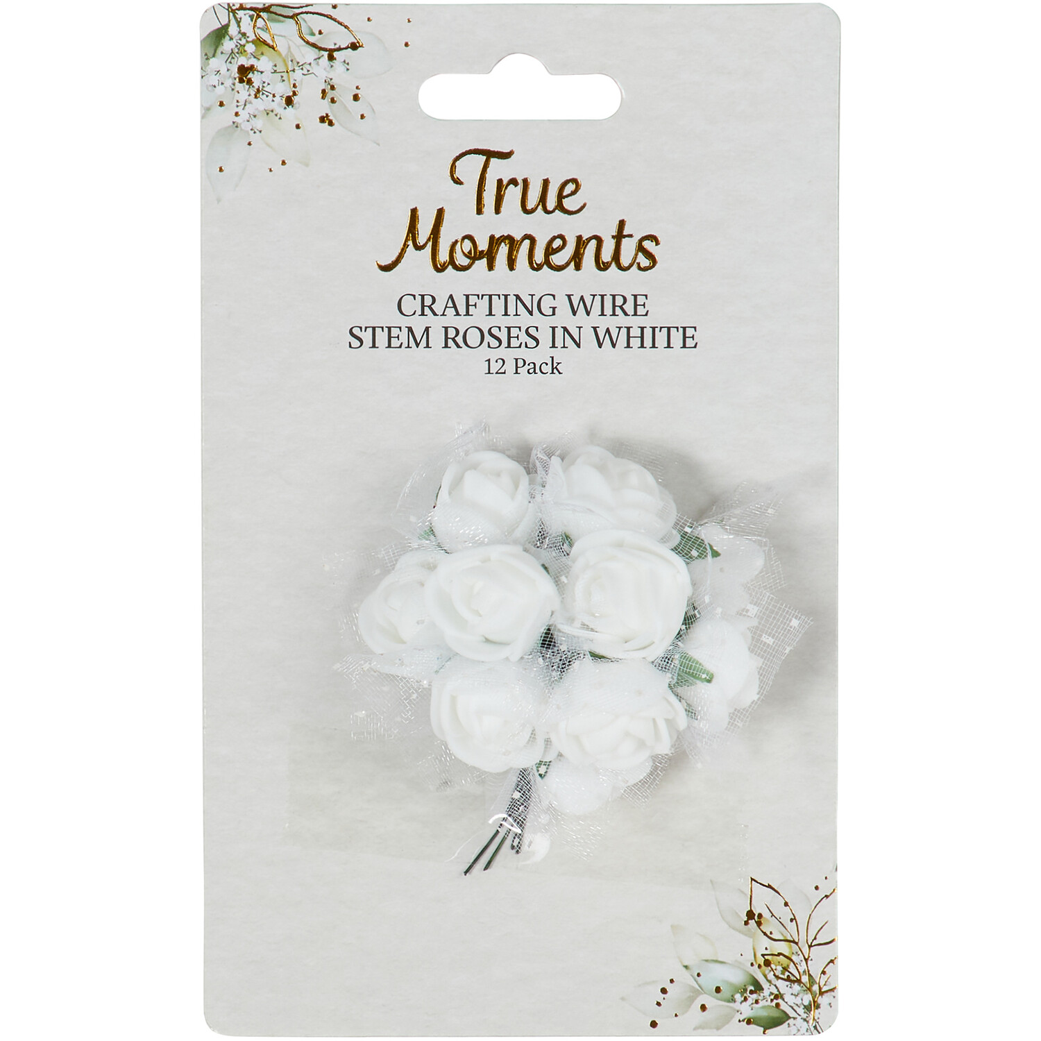 Crafting Wire Stem Roses in White Image 1