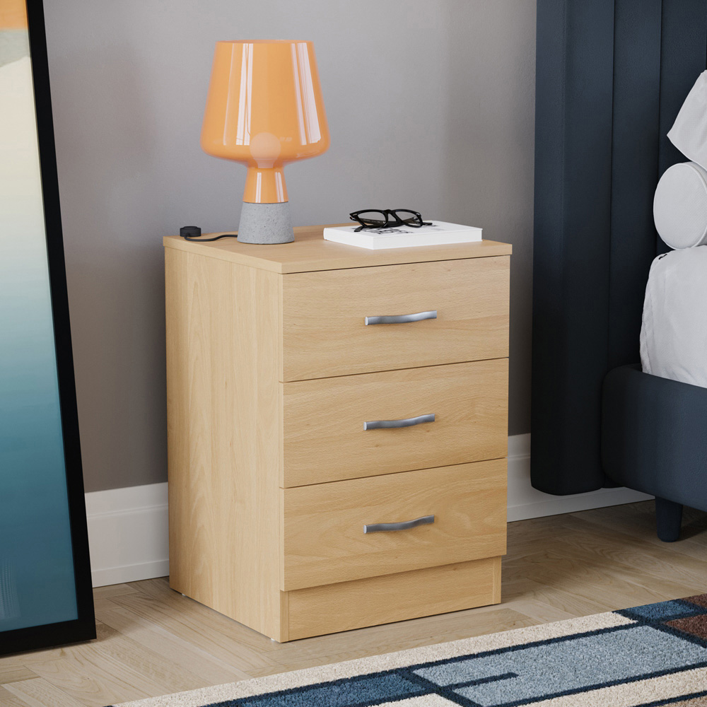 VIDA DESIGNS Riano Pine 3 Piece Narrow Bedroom Furniture Set Image 5
