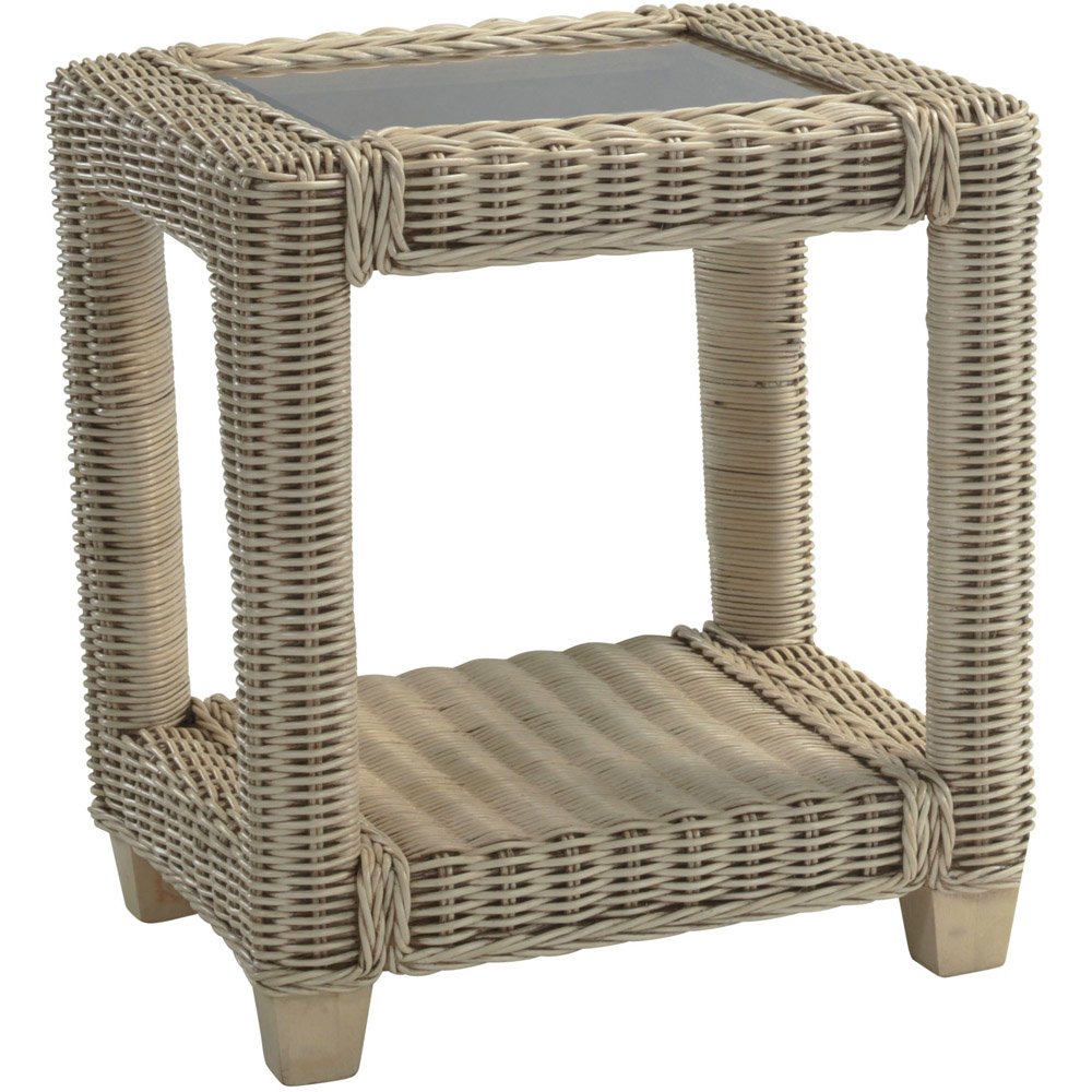 Desser Burford Natural Rattan Lamp Table Image 2