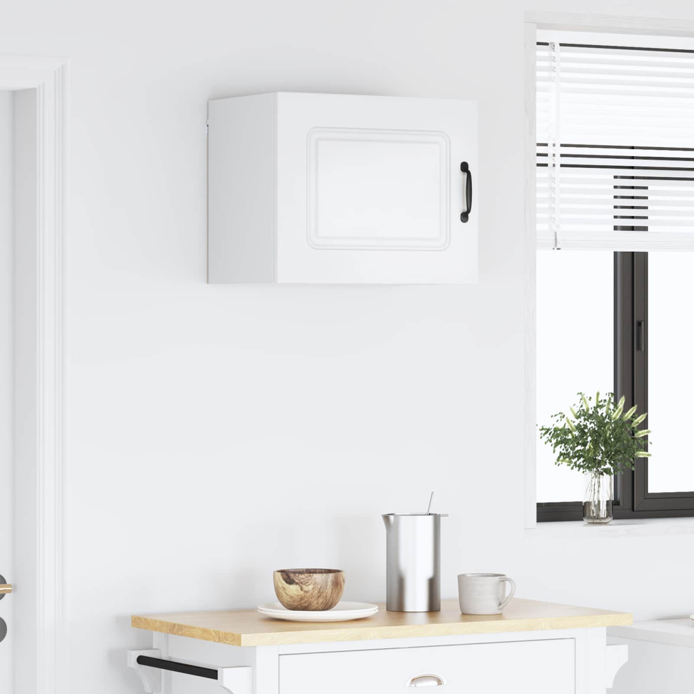 vidaXL Kalmar Single Door White Wall Mounted Wide Kitchen Cabinet Image 9