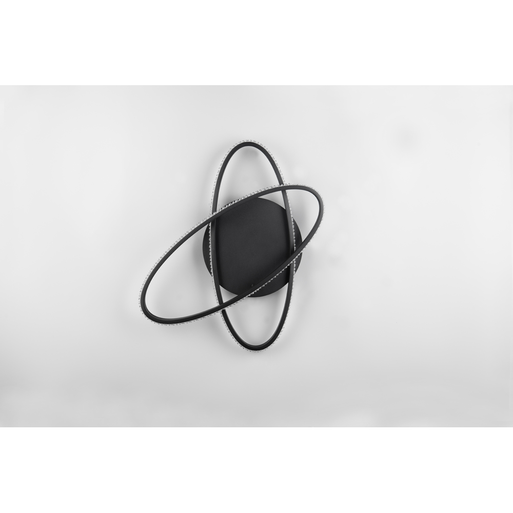 TRIO Lane Matt Black LED Ceiling Light Image 9