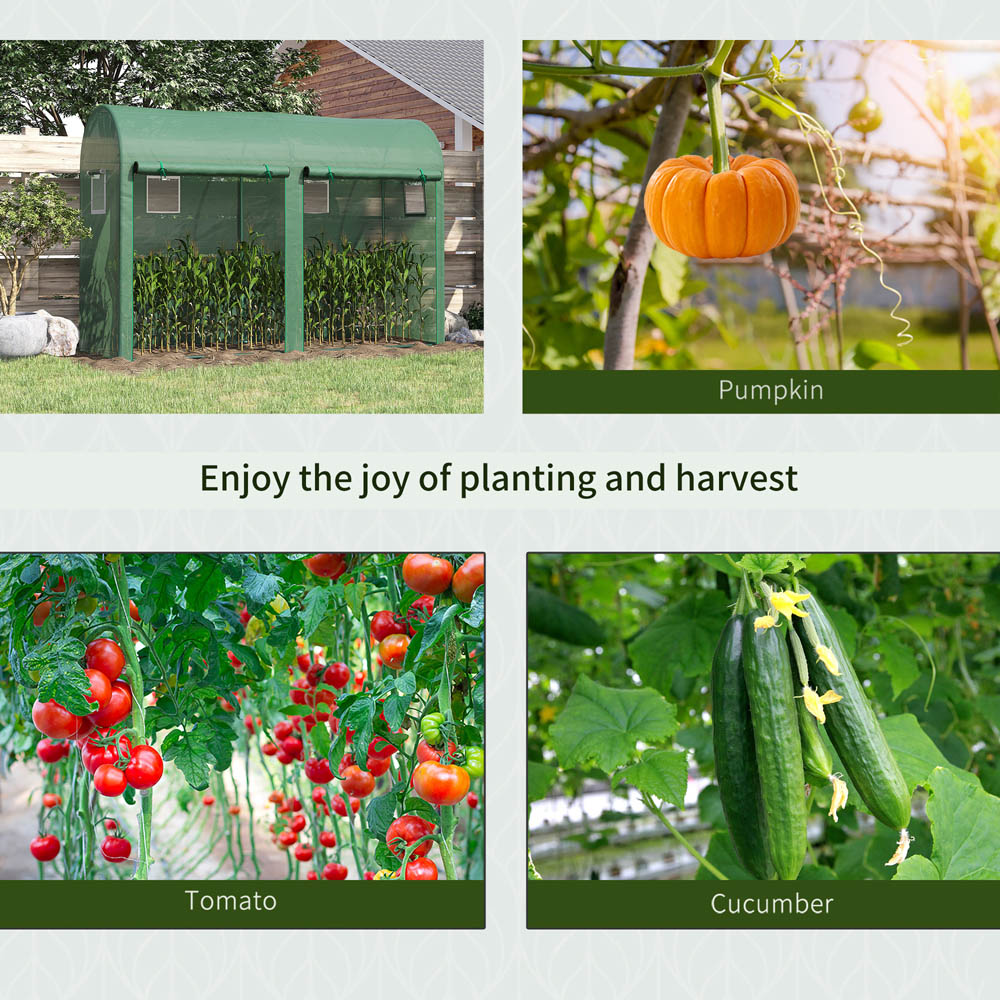 Outsunny Green 10 x 3ft Greenhouse Image 7