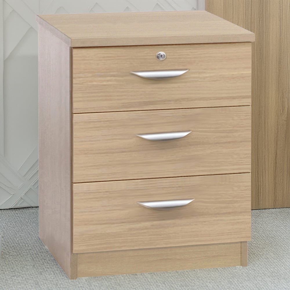 R White Cabinets 3 Drawer Brown Storage Chest Image 1