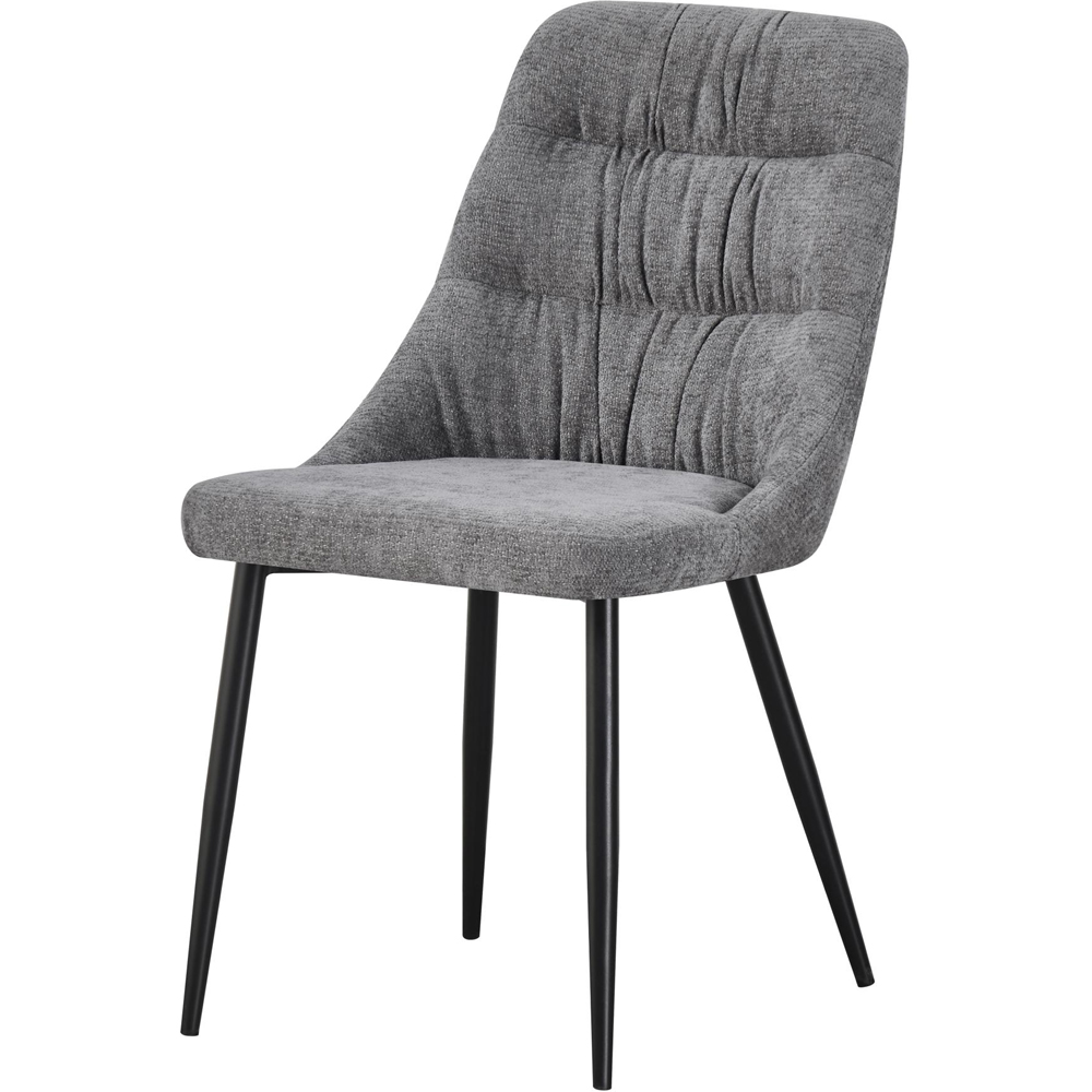 Portland Remi Grey Chenille Dining Chair Image 3