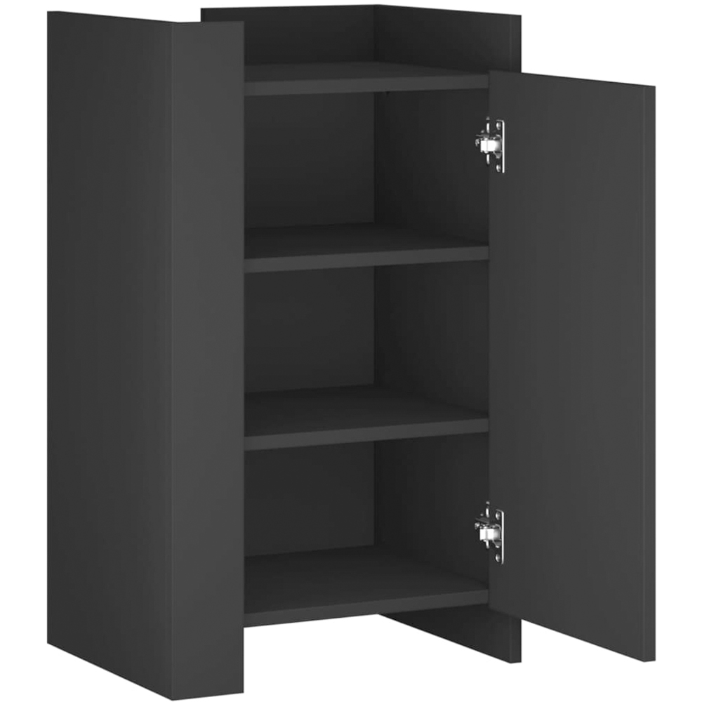 vidaXL Single Door Black Wooden Sideboard Image 9