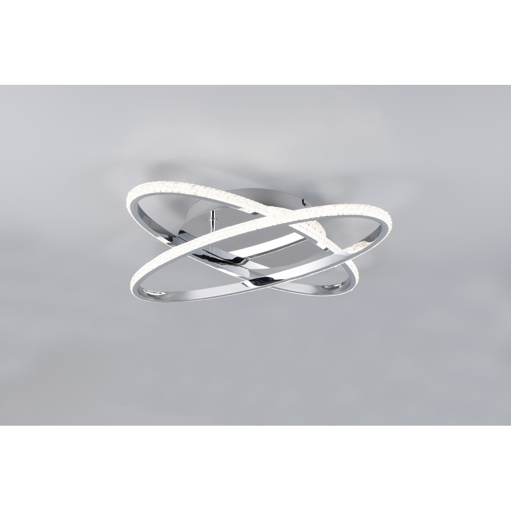TRIO Lane Chrome LED Ceiling Light Image 2