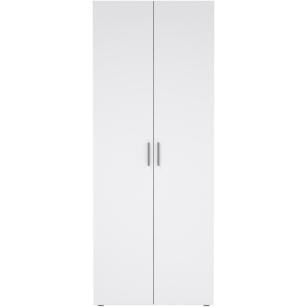 Florence 2 Door Oak and White High Gloss Wardrobe Image 3
