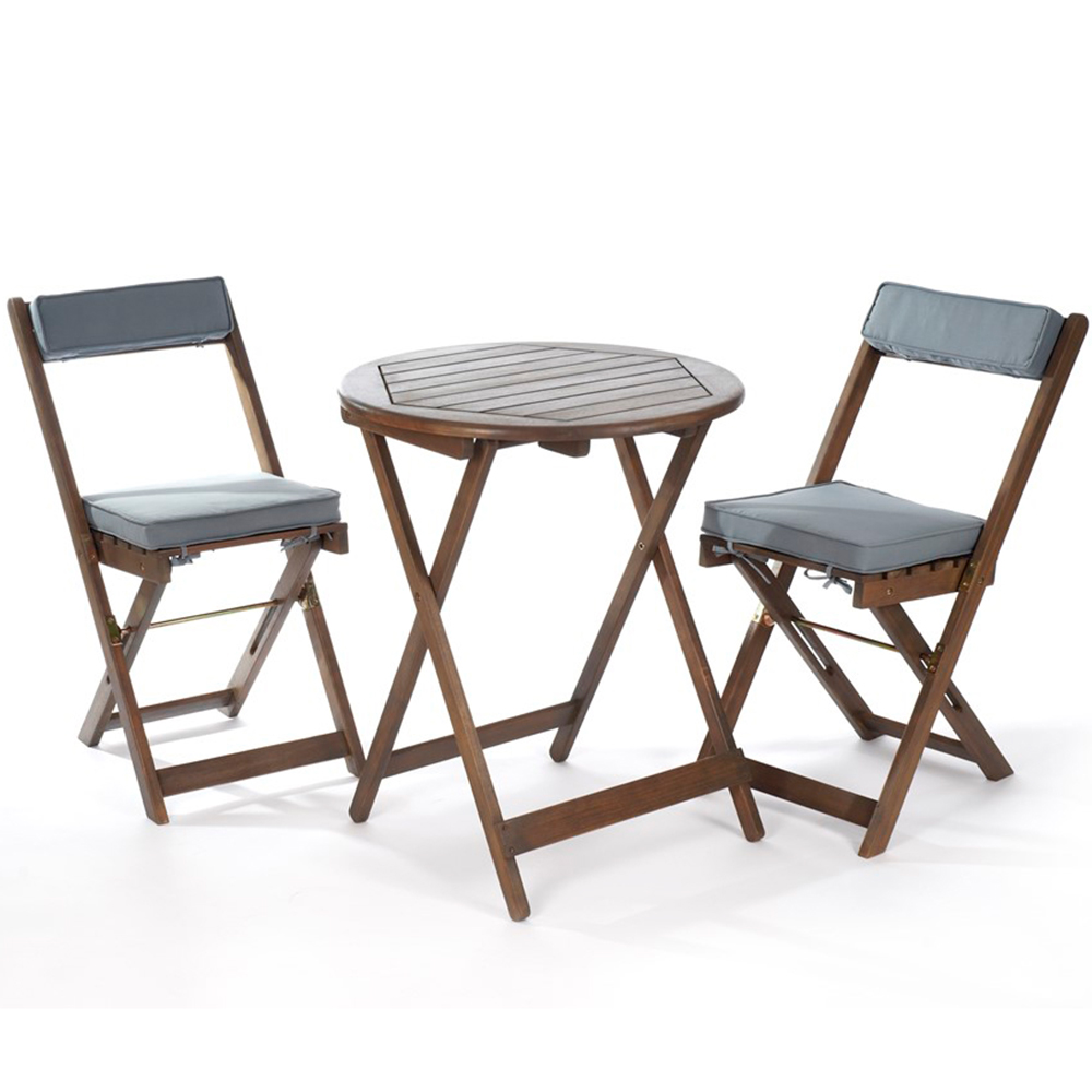 Greenhurst Raffles 2 Seater Bistro Set Grey Image 2