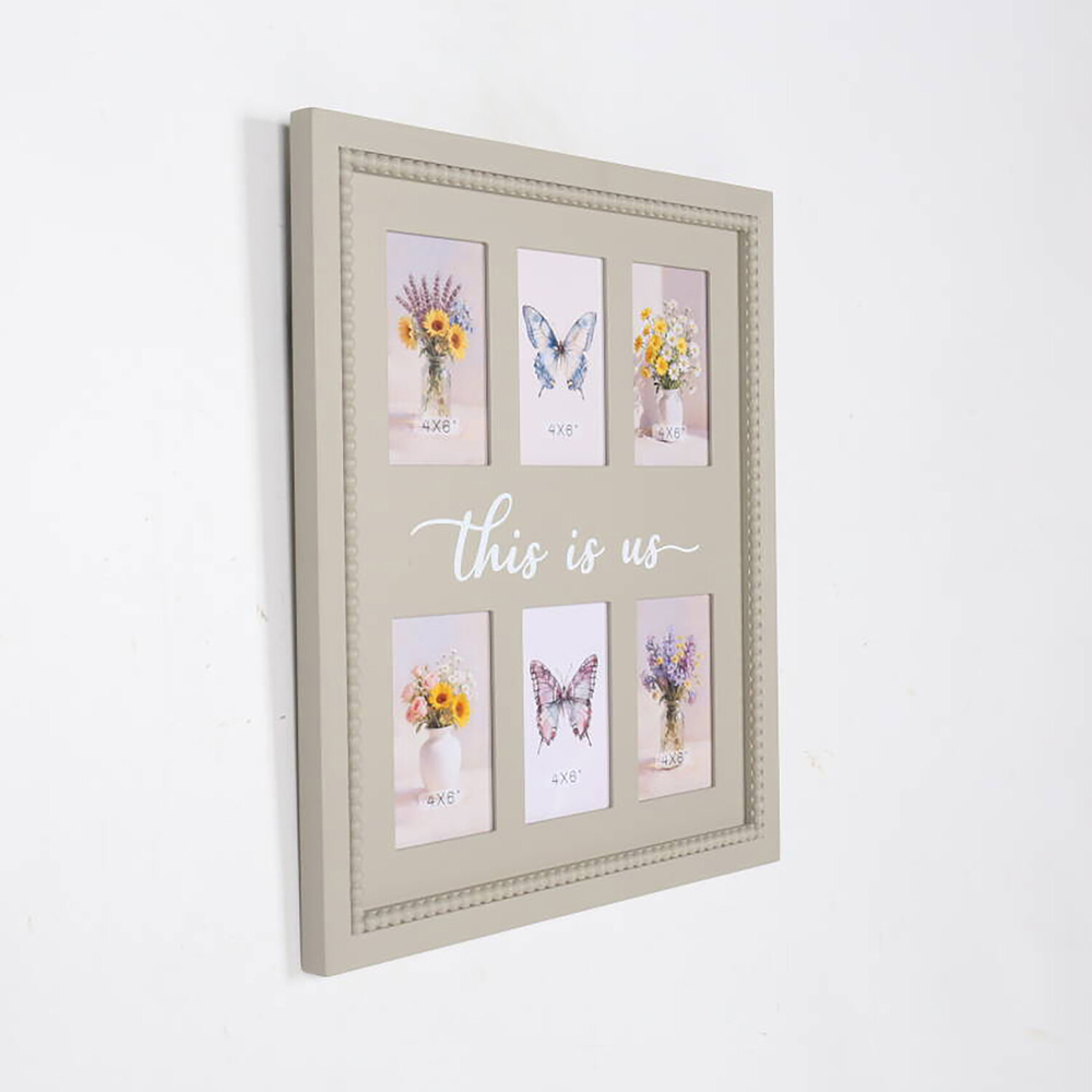 This Is Us 6 Aperture Photo Frame Beige Image 3