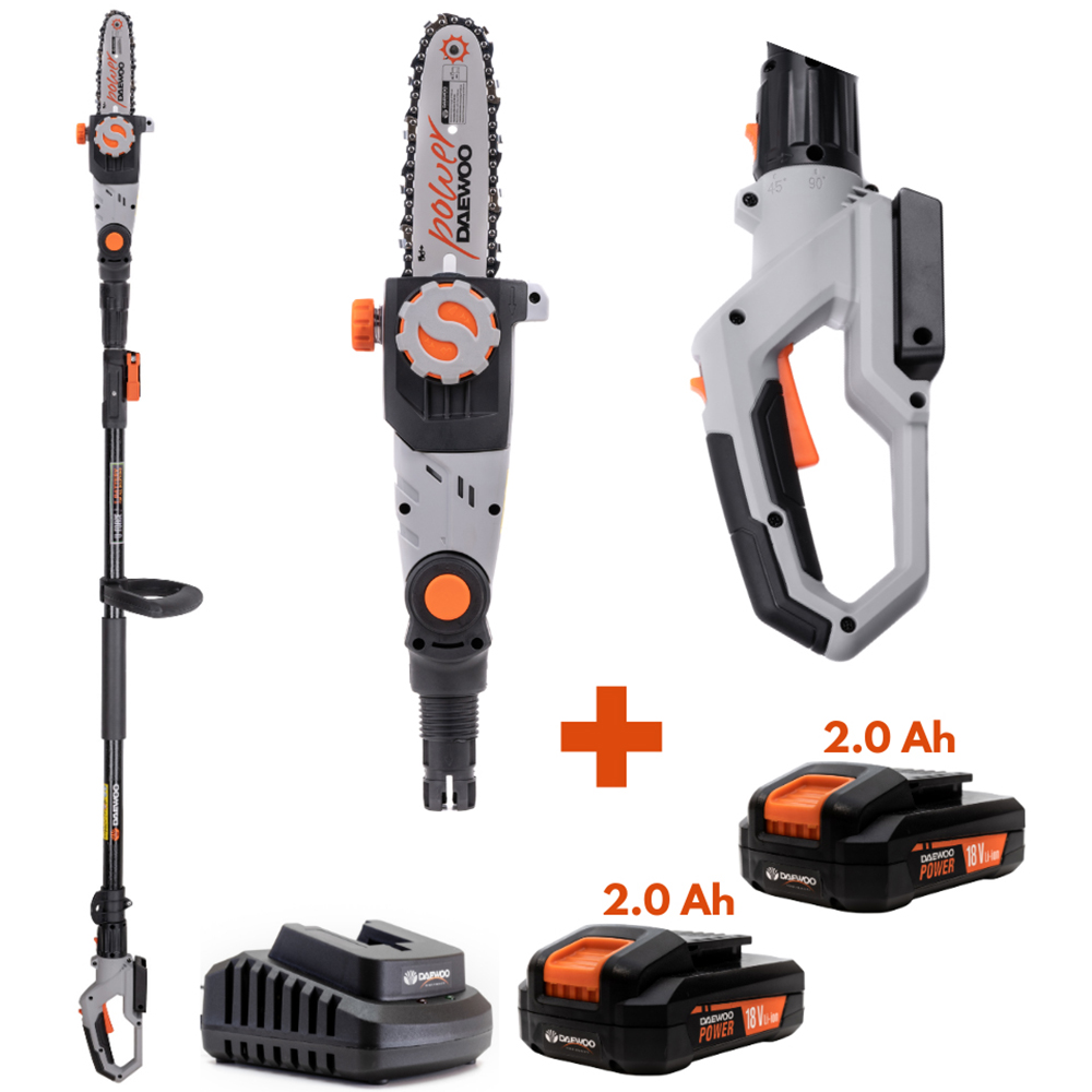 Daewoo U Force Series Cordless Pole Chainsaw with two Battery and Charger 18cm Image 7